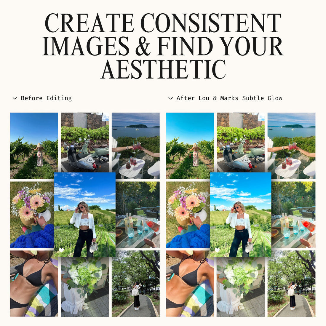 Subtle Glow Lightroom Presets for glowing smooth skin