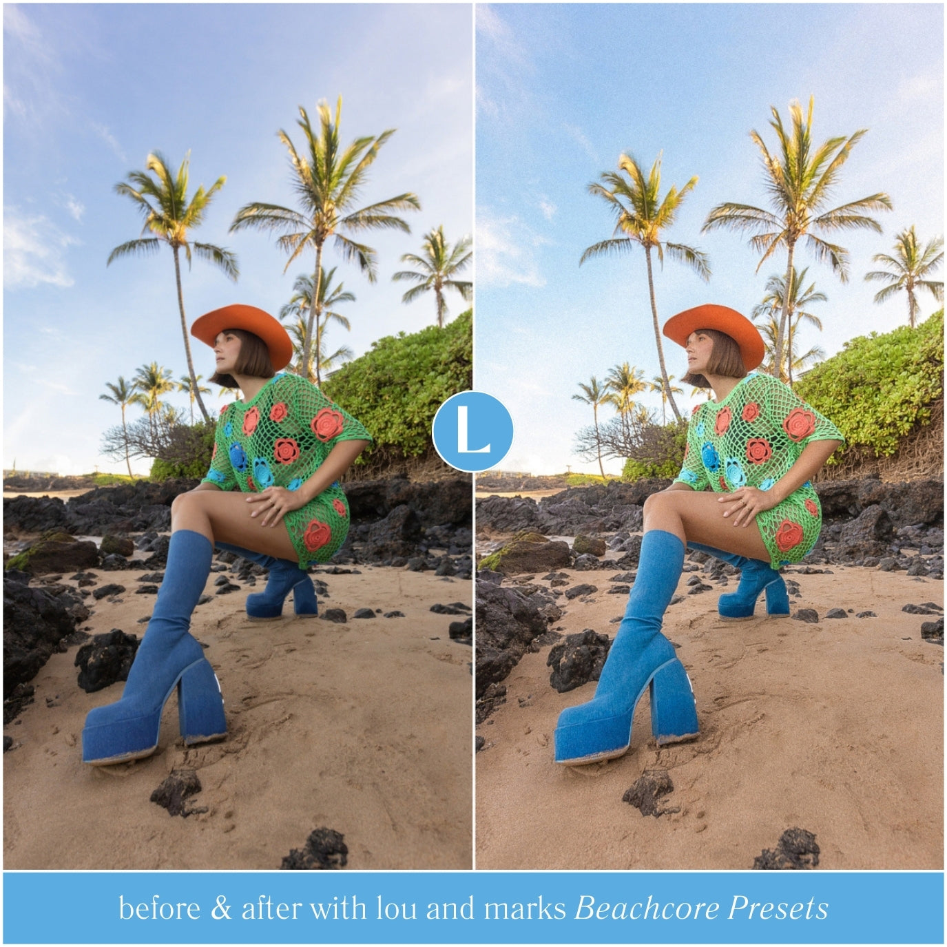 Blogger Beachcore Beach Lightroom Presets The Best Photo Editing Preset Filters For Lightroom Mobile And Desktop For Photographers and Instagram Influencers By Lou And Marks Presets