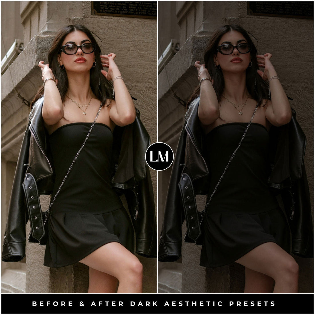 Dark Aesthetic Lightroom Presets for photographer and Instagram influencer photo editing in Adobe Lightroom by Lou And Marks Presets