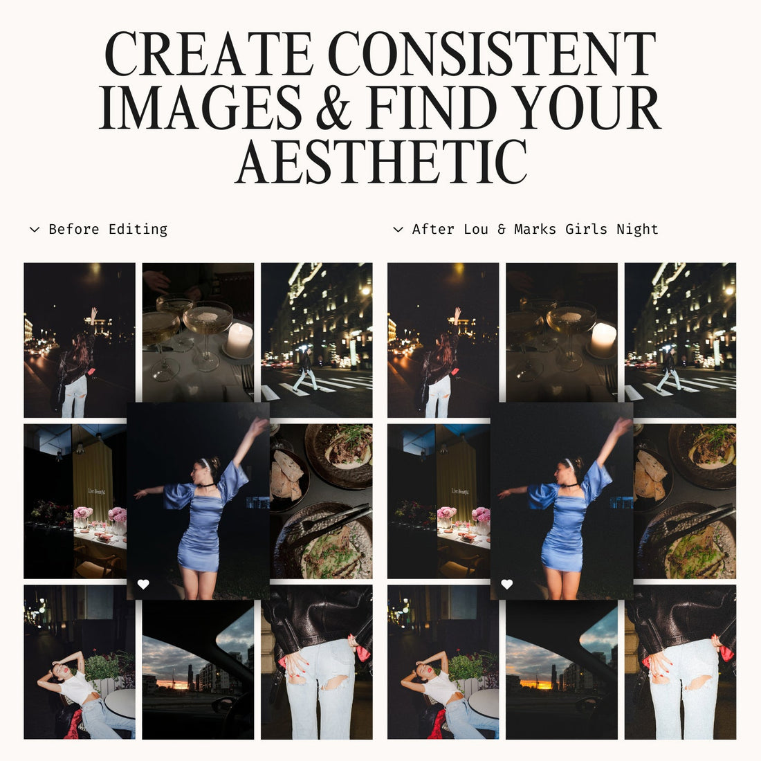 Girls Night Film Lightroom Presets For Photographers and Instagram Influencers Photo Editing In Adobe Lightroom By Lou And Marks Presets