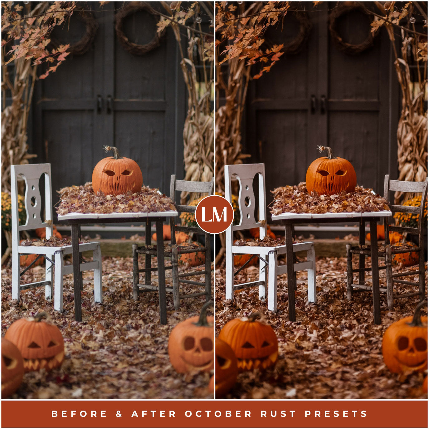 top October Rust Halloween And Fall Lightroom Preset Photo Filters For Instagram Fall Photo Editing