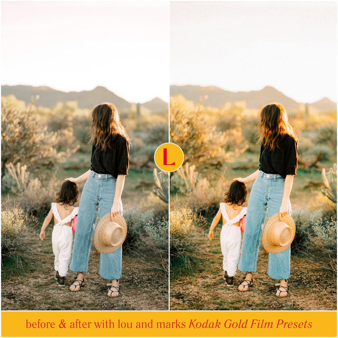 Kodak Gold Film Lightroom Presets for photographer and Instagram influencer photo editing in Adobe Lightroom by Lou And Marks Presets