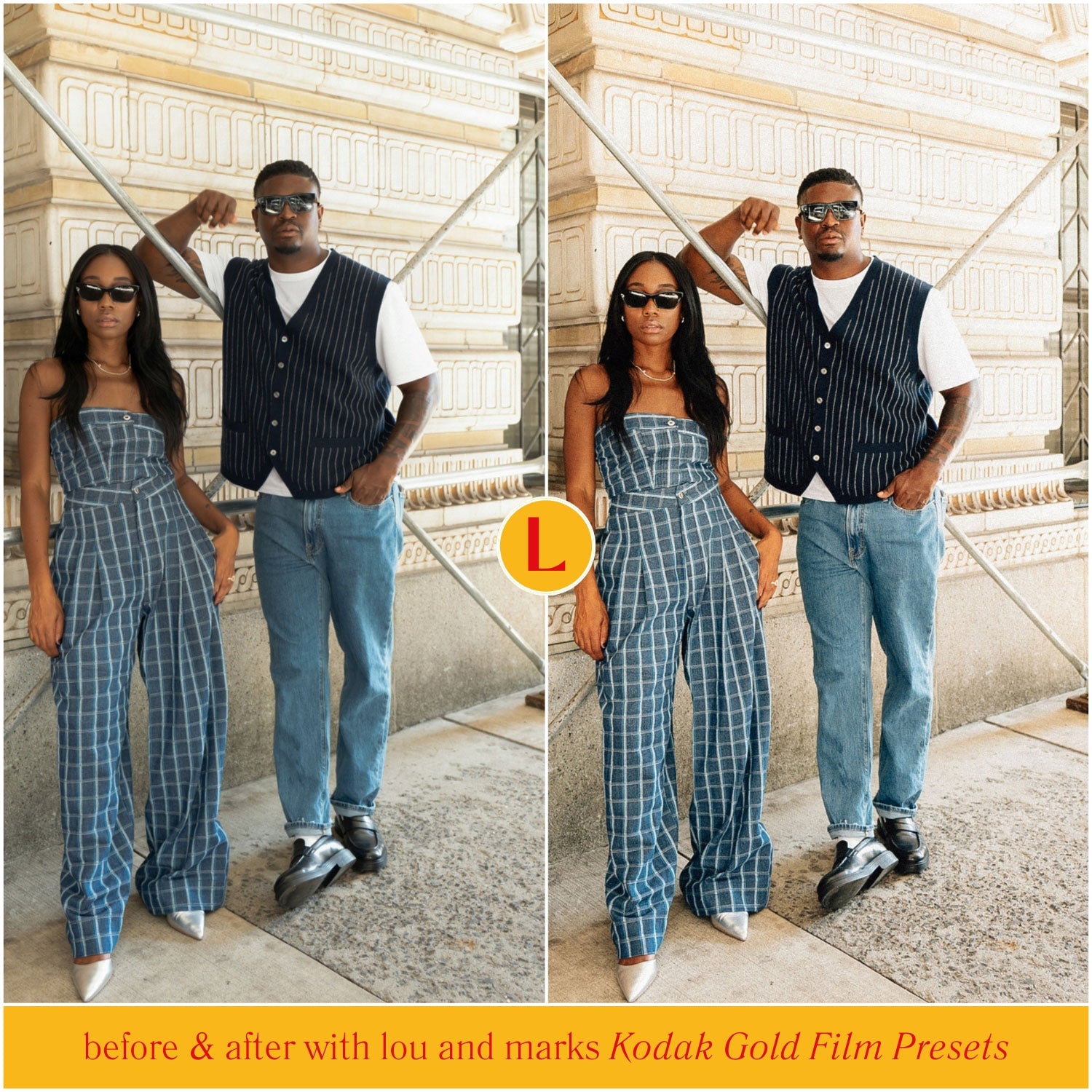Kodak Gold Film Lightroom Presets for photographer photo editing and Instagram photo editing in Adobe Lightroom in one click By Lou Marks Presets