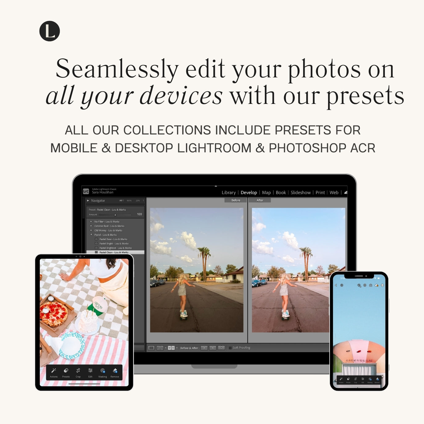 Pastel Lightroom Presets For Instagram Photo Editing in Adobe Lightroom Mobile App Mobile And Desktop
