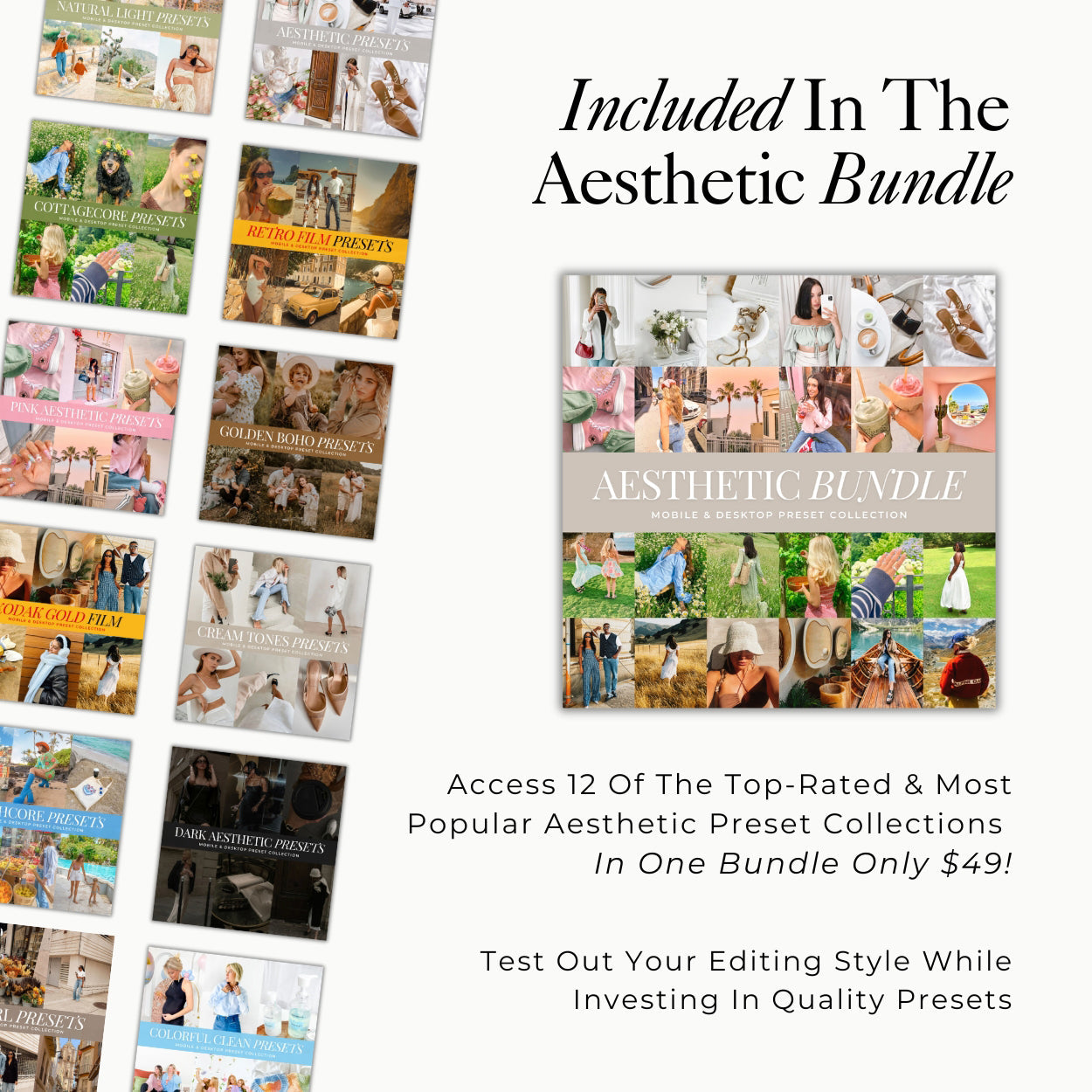 Aesthetic Bundle Lightroom Presets The Best Photo Editing Preset Filters For Lightroom Mobile And Desktop For Photographers and Instagram Influencers By Lou And Marks Presets